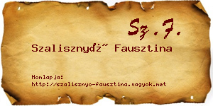 Szalisznyó Fausztina névjegykártya
