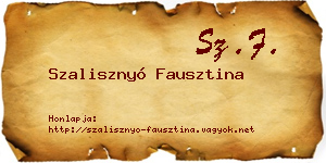 Szalisznyó Fausztina névjegykártya